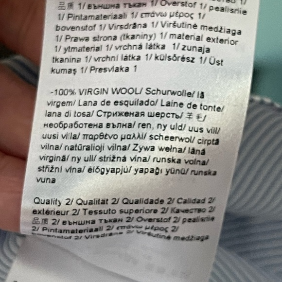 ESCADA Sport Two in One Vapour Gray Wool Sweater Blue Striped Side Split Medium - Picture 8 of 12